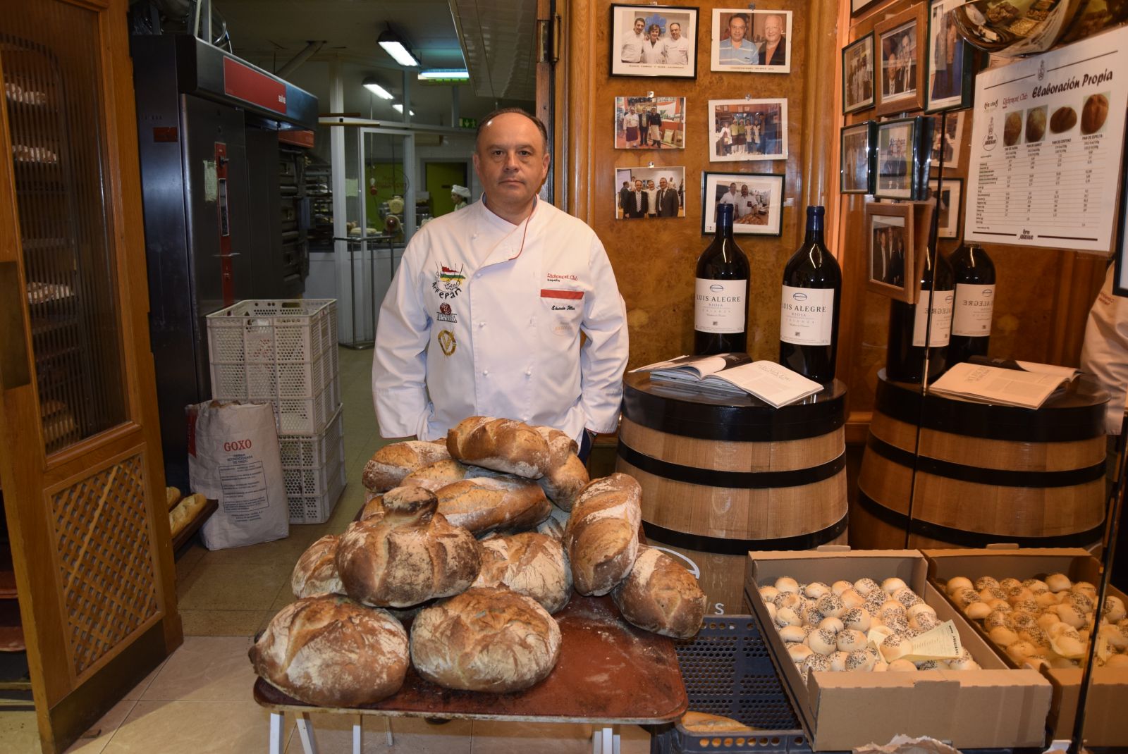 El Pan Sobado de La Rioja, con el presidente de ARFEPAN, Eduardo Villar, en la Feria Vicoca